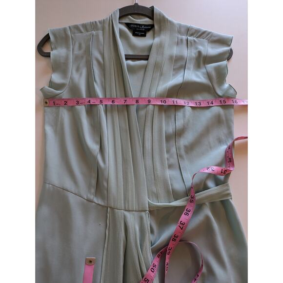 Guess by Marciano Wrap Dress Pleated Silk Coquette Summer Mint Green Size XS - Picture 13 of 14